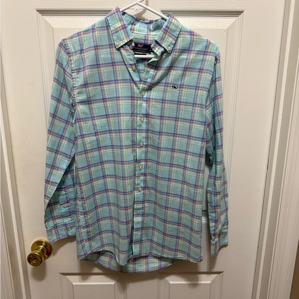 Vineyard Vines Pastel Plaid Button-Down Shirt